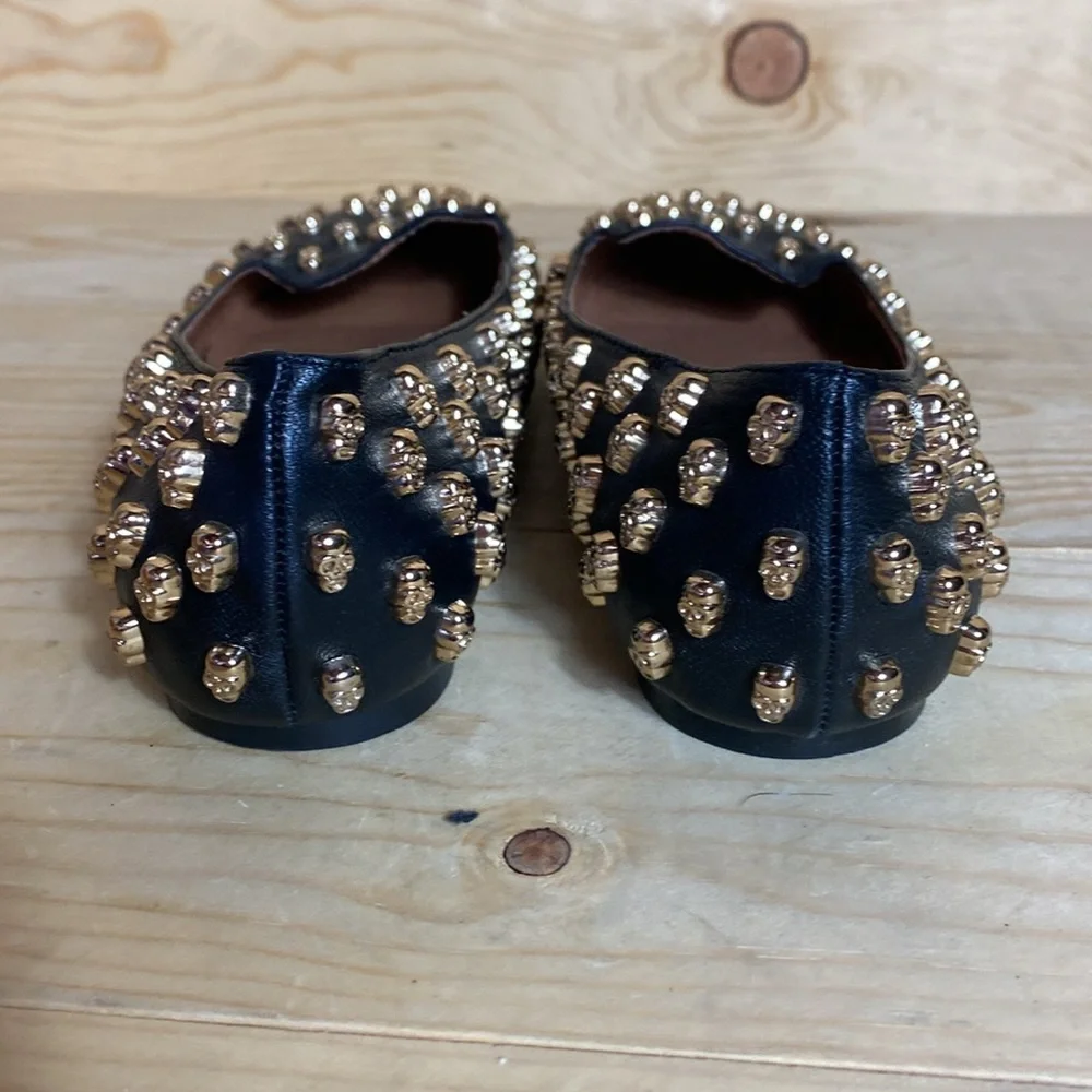 Jeffrey Campbell Black Studded Leather Flats - Picture 9 of 12